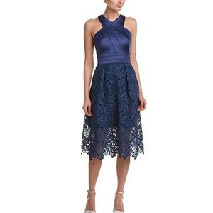 Kay Unger midi halter dress